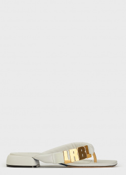 Белые мюли Loriblu на устойчивом каблуке, фото